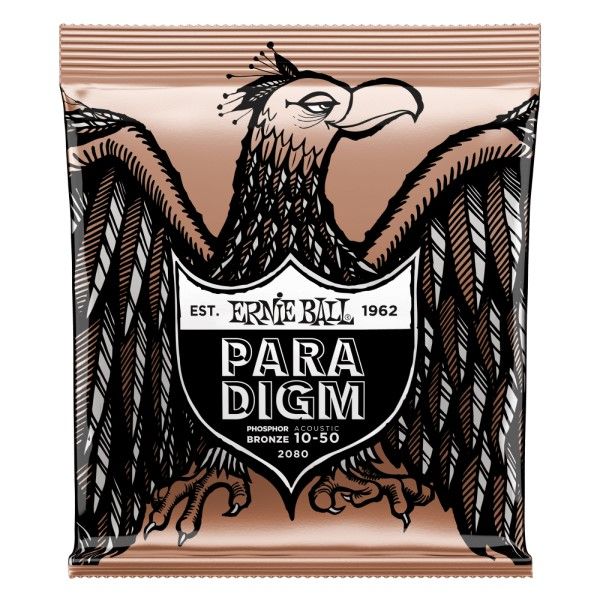 Ernie Ball P02080 Extra Light Paradigm Phosphor Bronze Acoustic Guitar Strings .010-.050
