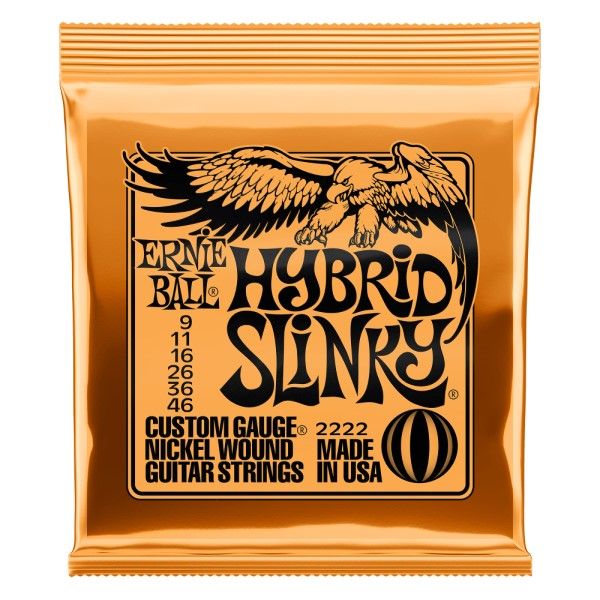 Ernie Ball P02222 Hybrid Slinky Nickel Wound Electric Guitar Strings .009-.046
