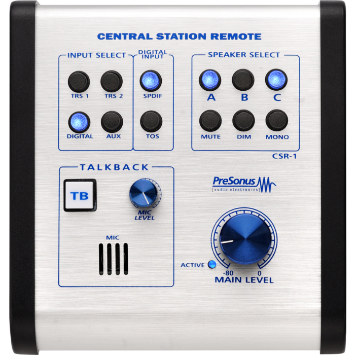 PreSonus Central Station PLUS Monitoring Controller, Silver - Audio