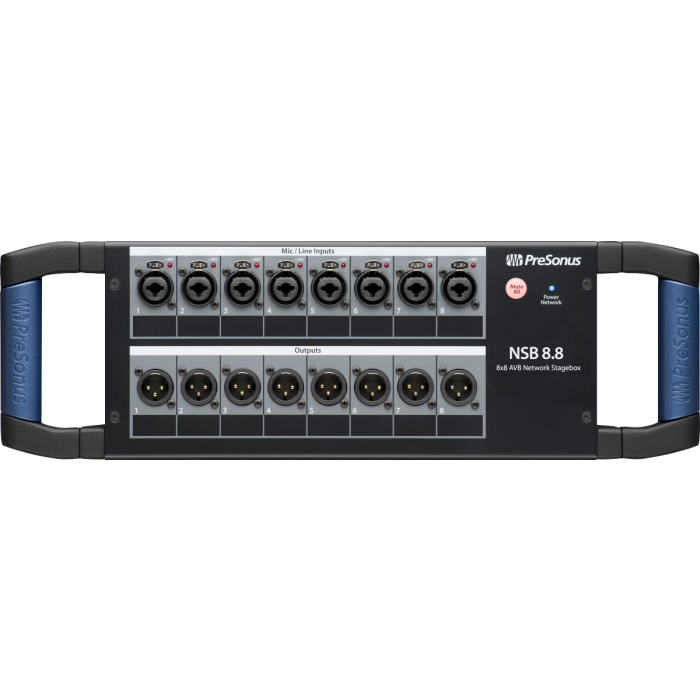 PreSonus NSB 8.8 Networked Stage Box, Black - Audio