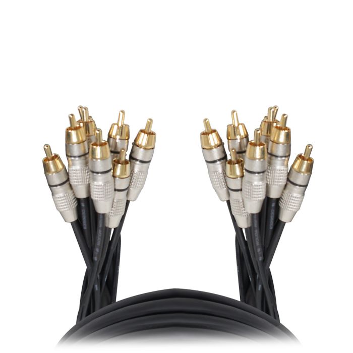 Prox PRXC8RCA10X50 50PCS 10' FT Premium 8 Channel Snake 8x RCA Male to 8x RCA Male Cable