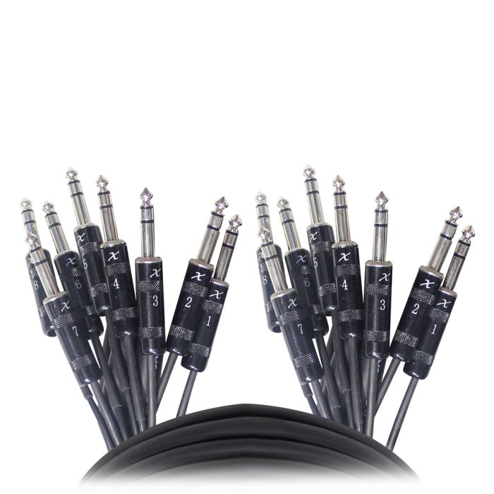 Prox PRXC8TRS10X10 10PCS 10 Ft. 8-Channel TRS-M to TRS-M Balanced Snake Cable