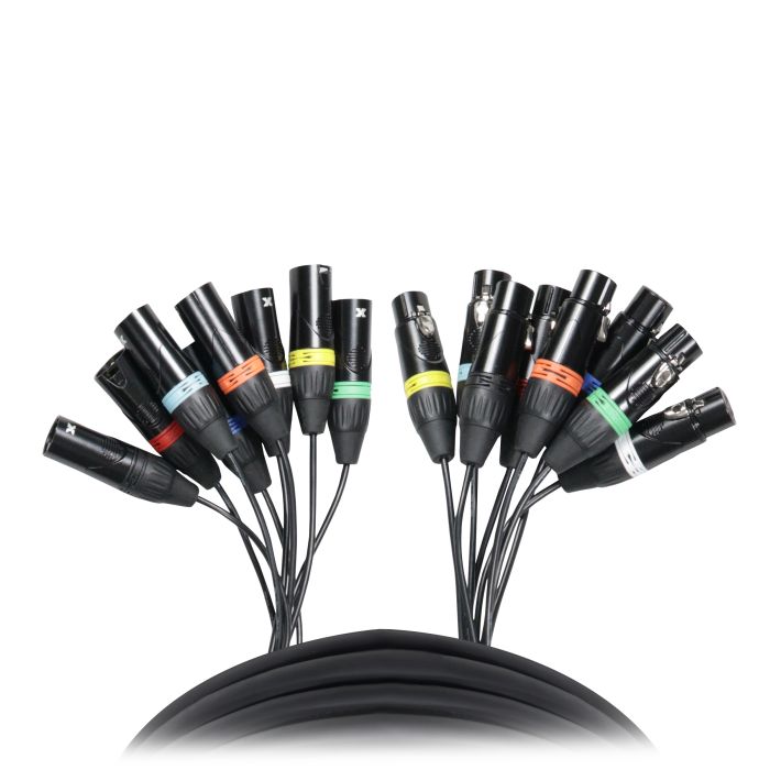 Prox PRXC8XLR10X10 10PCS 8 Ft. 8-Channel XLR3-F to XLR3-M Balanced Snake Cable