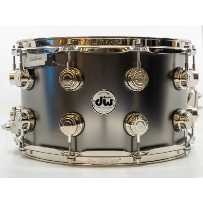DW Collector's Series Snare Drum - 8 x 14 inch - Satin Black Over Brass with Nickel Hardware