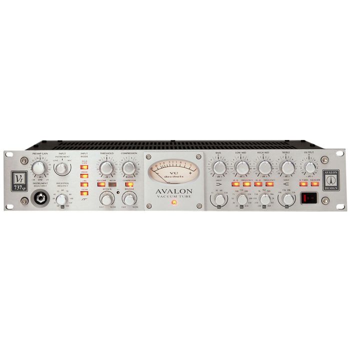 The Avalon VT-737SP features a combination of TUBE preamplifiers, opto-compressor, sweep equalizer, output level and VU metering in a 2U space.