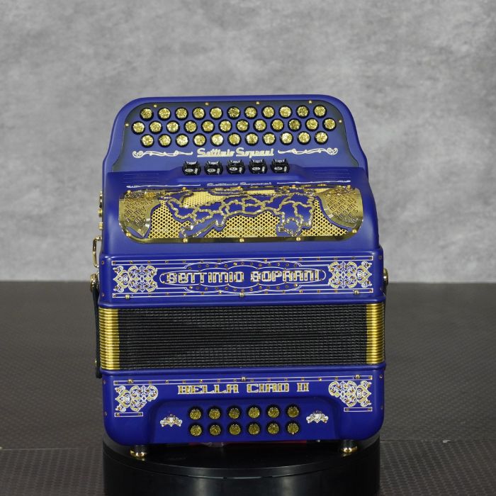 Settimio Soprani BEL5SWULTMNTBLUFBE 3-Row Diatonic Accordion - FBbEb