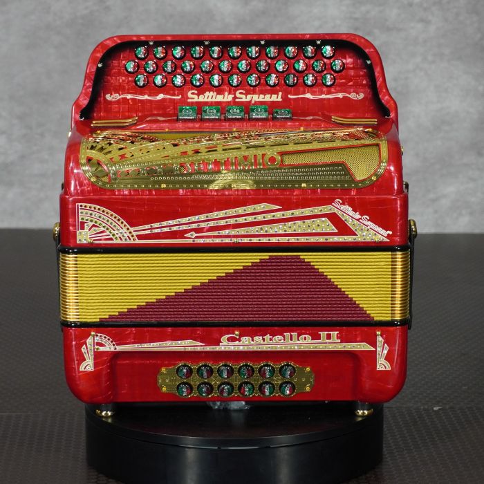 Settimio Soprani CAST5SWPIREDGCF 3-Row Diatonic Accordion - GCF