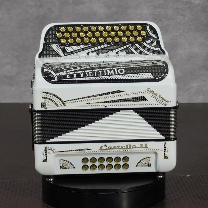 Settimio Soprani CASTII5SWWHTGCF 3-Row Diatonic Accordion - GCF