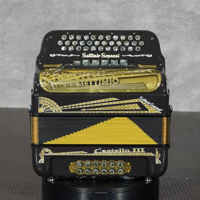 Settimio Soprani CASTTTSBKEF 3-Row Diatonic Accordion - FBE/EAD 2-Tonos