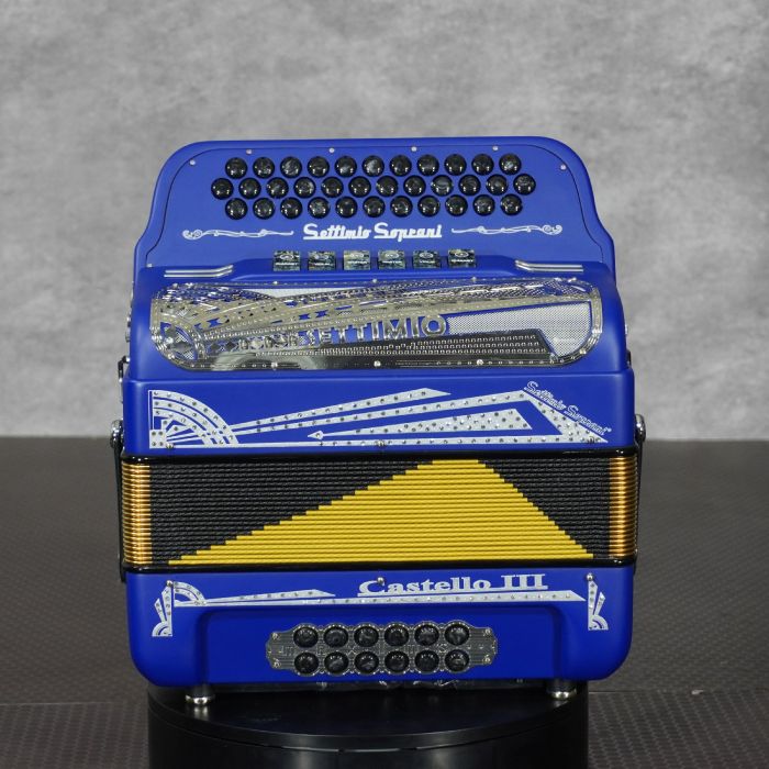 Settimio Soprani CASTTTSMNTBLUGF 3-Row Diatonic Accordion - GCF/EAD 2-Tonos