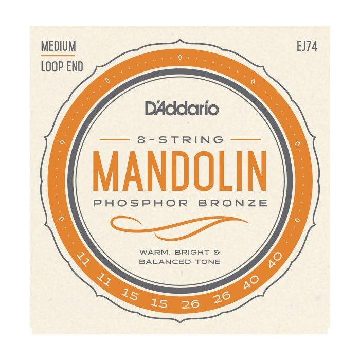 D'Addario EJ74 Phosphor Bronze Mandolin Strings .011-.040
