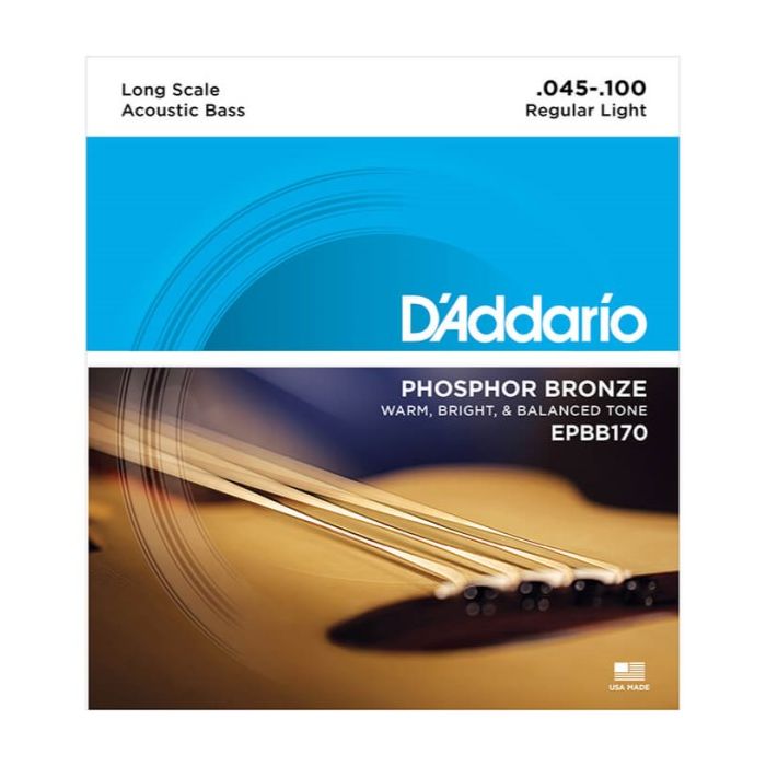 D'Addario EPBB170 Phosphor Bronze Acoustic Bass Strings .045-.100