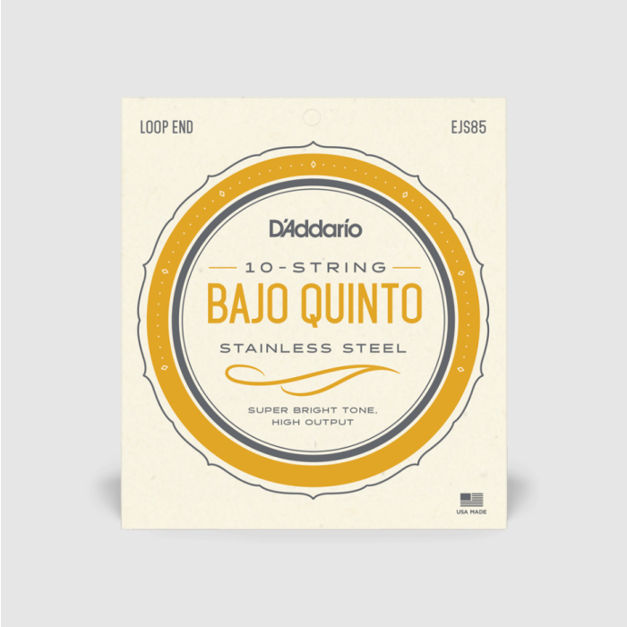 D'Addario EJS85 Bajo Quinto Strings Stainless Steel