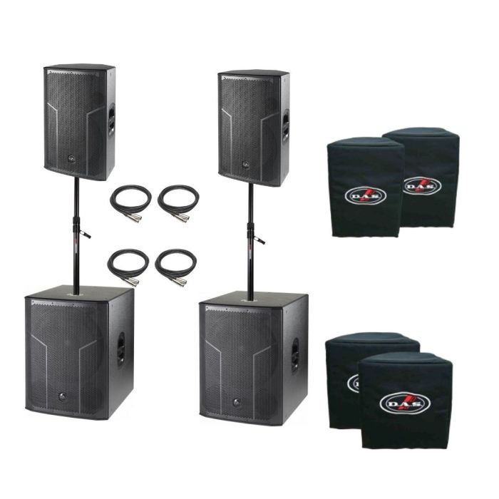 DAS Action Active pack (2) ACTION515A (2) ACTION18A with cables and covers 