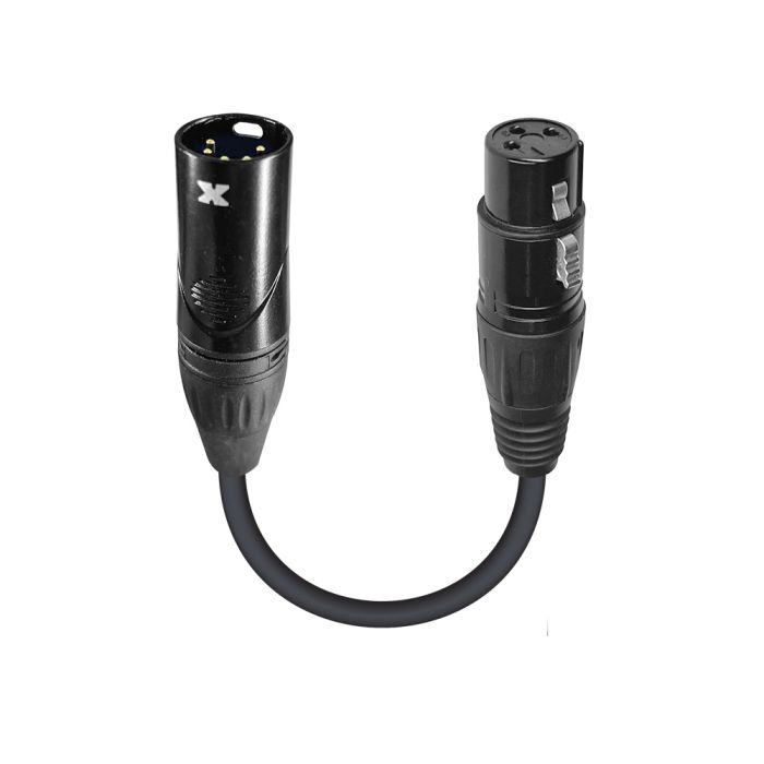 Prox PRXCDMX5M3FX50 50PCS 6" DMX Male 5-Pin to DMX Female 3-Pin Coupler Patch Cable