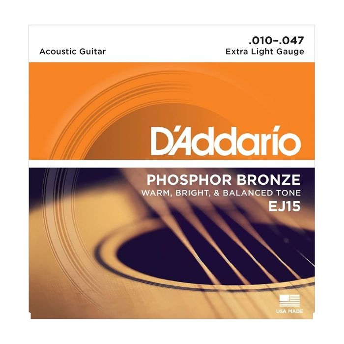 D'Addario EJ15 Phosphor Bronze Extra Light Acoustic Strings