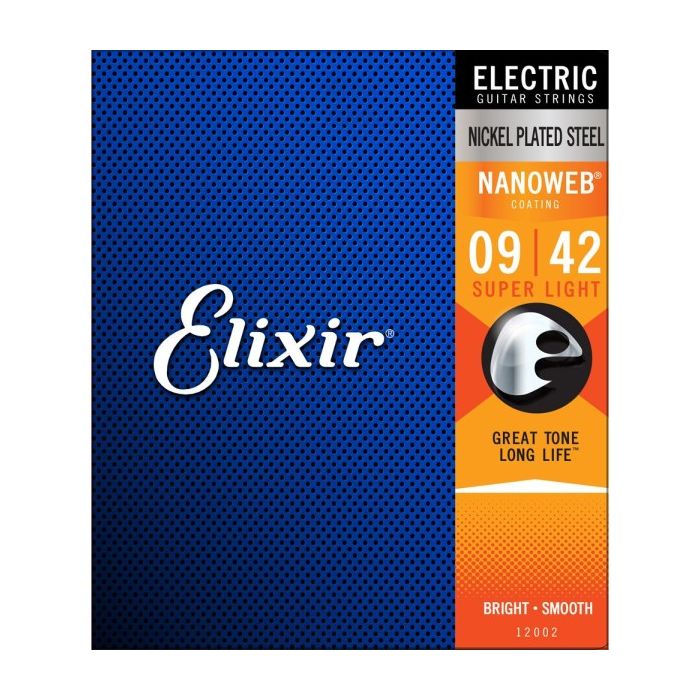 Elixir Strings 12002 Nanoweb Electric Guitar Strings .009-.042 Super Light