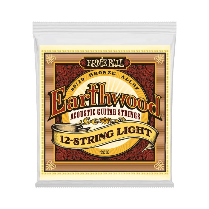Ernie Ball P02010 12-string Light Earthwood 80/20 Bronze Acoustic Strings .009-.046