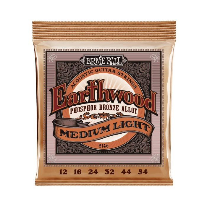 Ernie Ball P02146 Medium Light Earthwood Phosophor Bronze Acoustic Strings .012-.054