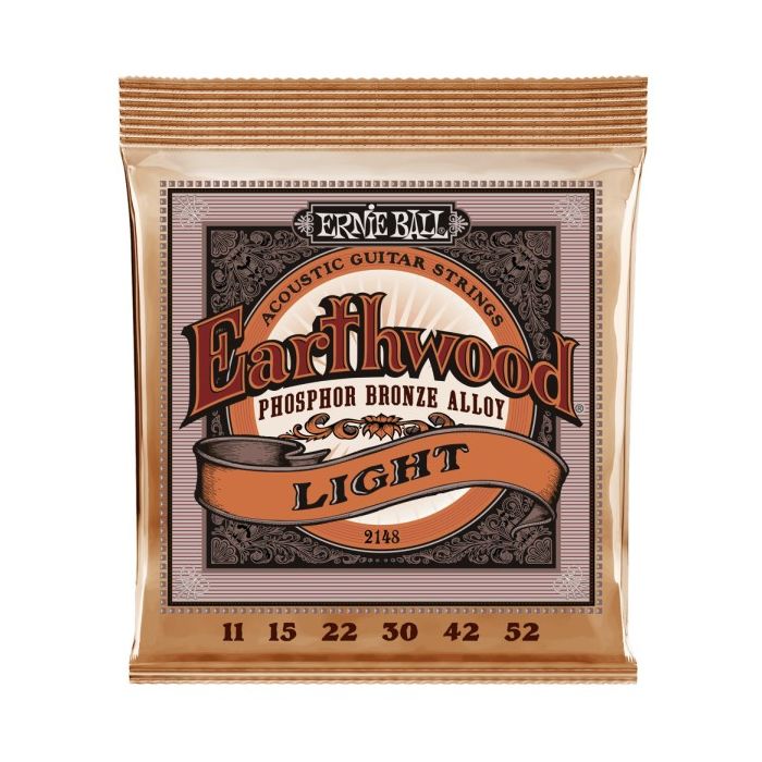 Ernie Ball P02148 Light Earthwood Phosophor Bronze Acoustic Strings .011-.052