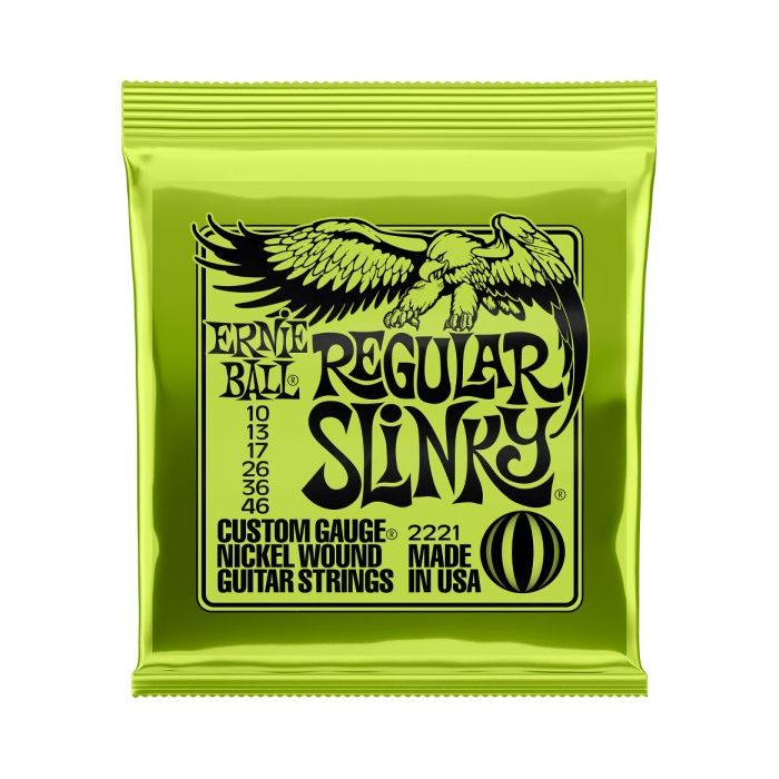 Ernie Ball P02221 Regular Slinky Nickel Wound Electric Guitar Strings .010-.046