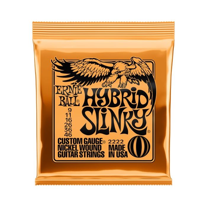 Ernie Ball P02222 Hybrid Slinky Nickel Wound Electric Guitar Strings .009-.046
