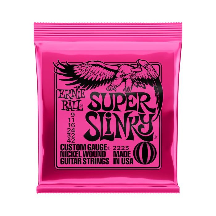 Ernie Ball P02223 Super Slinky Nickel Wound Electric Guitar Strings .009-.042