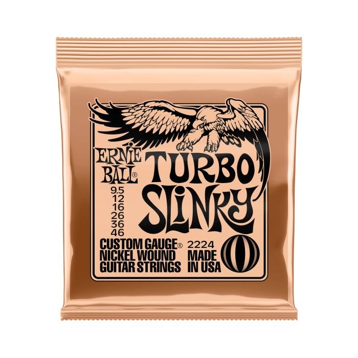 Ernie Ball P02224 Turbo Slinky Nickel Wound Electric Guitar Strings .0095-.046