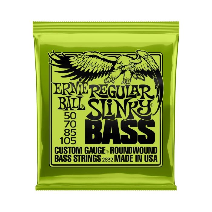 Ernie Ball P02832 Regular Slinky Nickel Wound Electric Bass Strings .050-.105