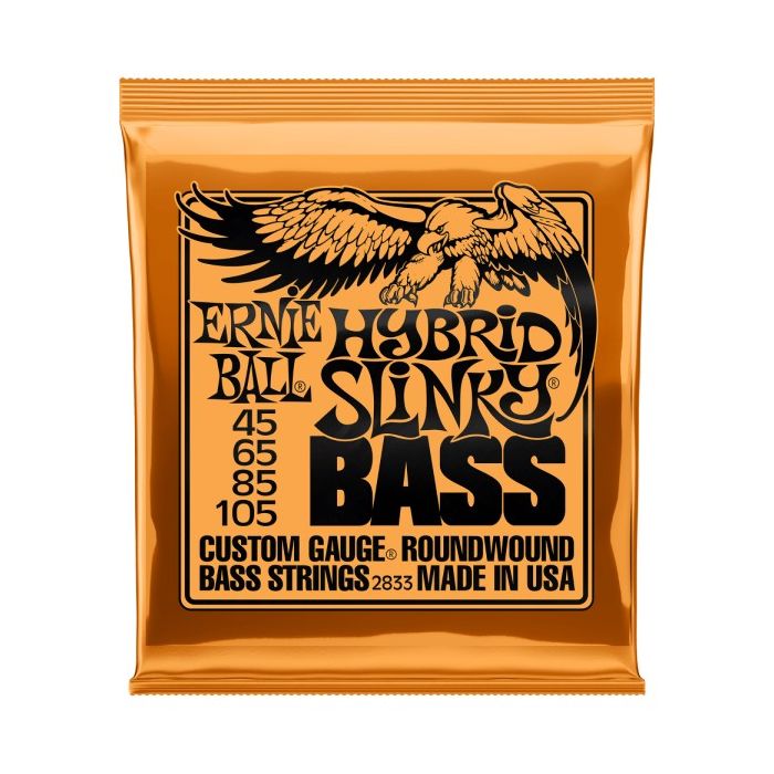 Ernie Ball P02833 Hybrid Slinky Nickel Wound Electric Bass Strings .045-.105