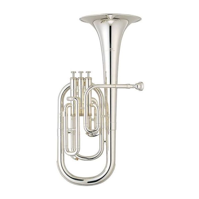 Yamaha YAH-203S Eb Alto Horn - Silver-Plated Student Alto Horn with 8-inch Bell