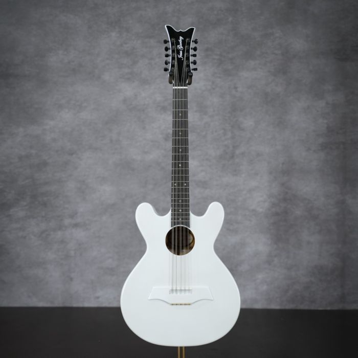 Jesus Garibay High-Gloss White Double-Cutaway Bajo Quinto