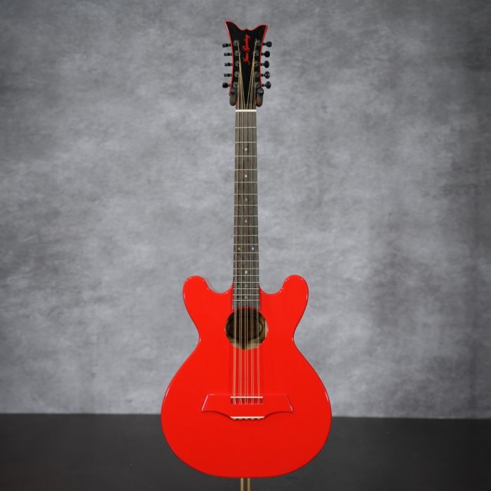 Jesus Garibay High-Gloss Red Double-Cutaway Bajo Quinto