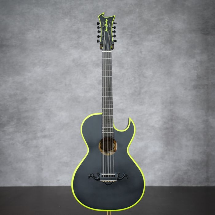 Jesus Garibay – Satin Black & Neon Green Custom Bajo Quinto