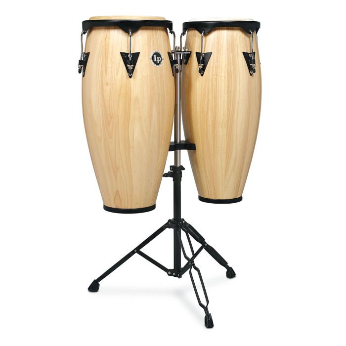 LP City Series 10-inch and 11-inch Conga Set with Double Stand - Natural Gloss LP646NY-AW