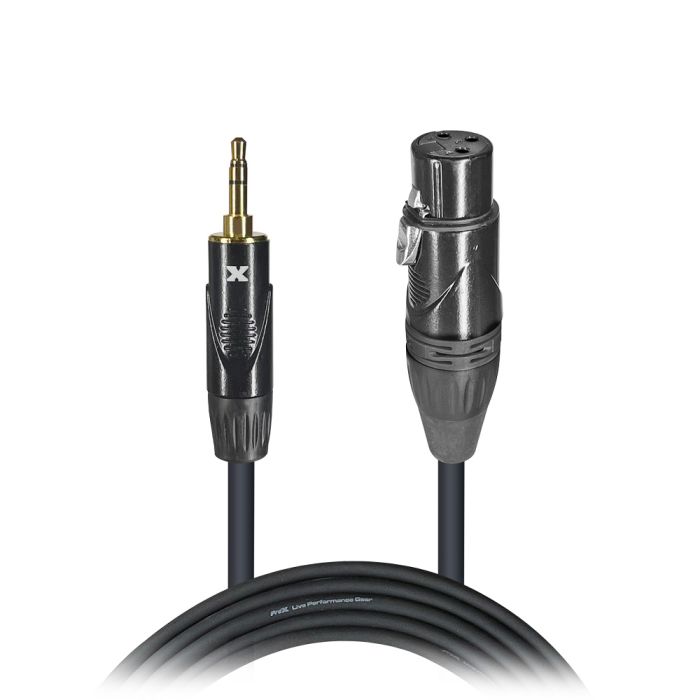 Prox PRXCMXF05X50 50PCS 5 Ft. Unbalanced 3.5mm TRS-M Mini to XLR3-F High Performance Audio Cable