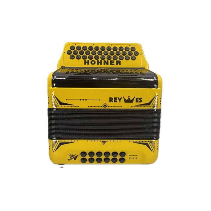 Hohner Anacleto Collection Rey Especial EAD Traffic Yellow  Key of E (MI) 2 Voice Accordion