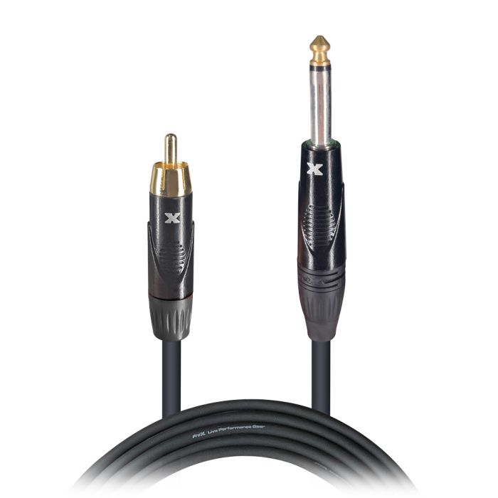 Prox PRXCPR05X10 10PCS 5 Ft. Unbalanced RCA Male to 1/4" Male High Performance Audio Cable