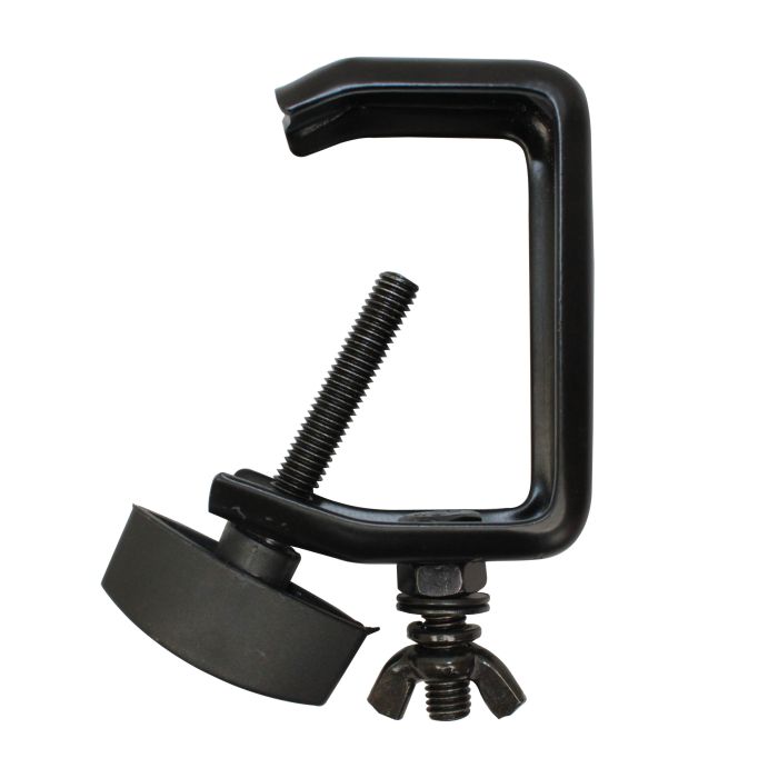 Prox PRTC2AX100 100PCS Light Duty Aluminum C Style M10 Clamp with Flat Thumbscrew for 2" Truss Tube Capacity 45 lbs Black Finish