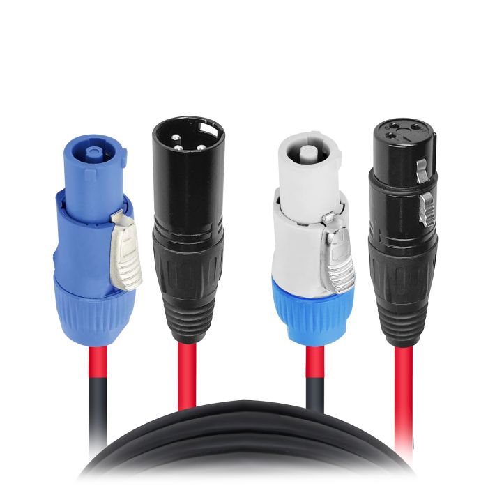 Prox PRXCPWC14XLR06X50 50PCS 6' Ft Dual 14AWG Powerkon to Dual XLR Combo Link Jumper Cable