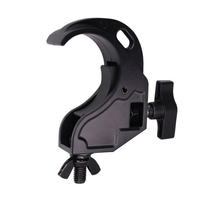 Prox PRTC16HBLKX24 24PCS Aluminum Hook Style M10 Clamp with Big Wing Knob for 2" Truss Tube Capacity 45 Lbs. Black Finish