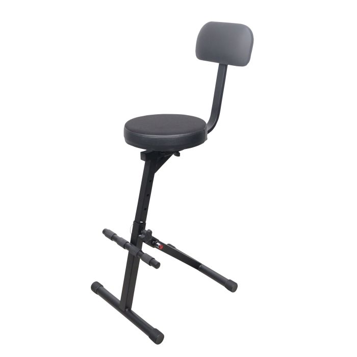 Prox PRXGIGCHAIRMK2 Portable Folding AV Operator DJ Keyboard Drum Height Adjustable Throne Chair with 13 in. Velvet Padded Cushi