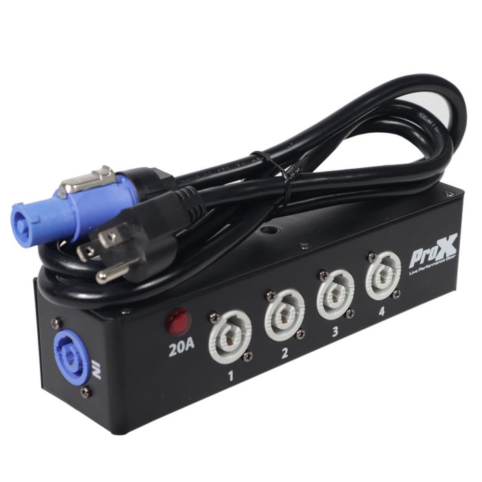 Prox PRXPWCX4BOXX24 24PCS Power Center Four-Way Spitter For Indoor Power Connector Delivers Power For Up To 4 Fixtures