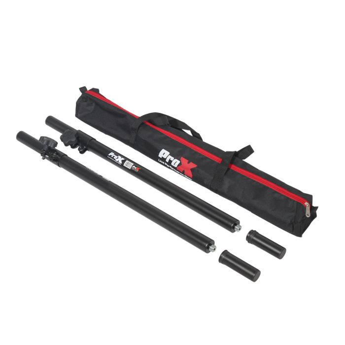 Prox PRXSPAM20X2PKG Set of 2 Deluxe 20 inch Speaker Subwoofer Pole M20 Threaded Mount 1 3/8 In. Adapter Cap