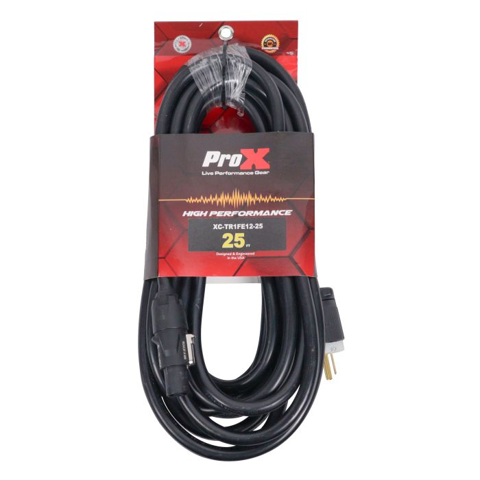 Prox PRXCTR1FE1225X10 10PCS 25 Ft. 12AWG 120VAC Male Edison NEMA 5-15P to Powerkon for Power Connection compatible devices