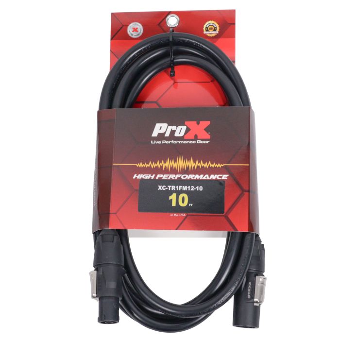Prox PRXCTR1FM1210X10 10PCS 10 ft Male to Female 12AWG Power Cable for  PowerKon compatible devices