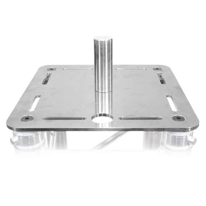 Prox PRXTBP12ASPST 12" Aluminum 6mm Truss Top Plate and 1 3/8 Speaker Stud Mount for F34 F32 F31 Conical Square Truss with Connectors