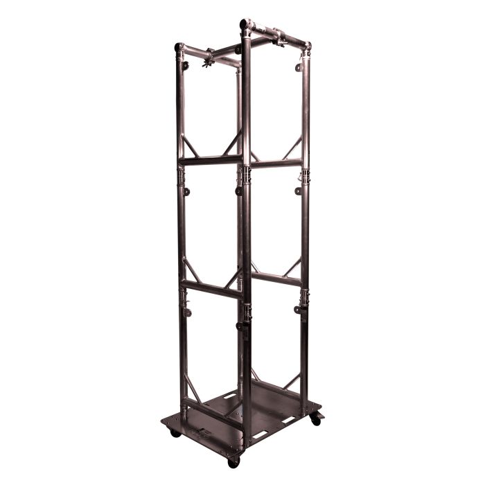 Prox PRXTGRUPKGX6BLK Truss Modular 6X Rapid U Grid Trio Package for Lighting - Moving Heads W-Rolling Aluminum Baseplate | Black Finish