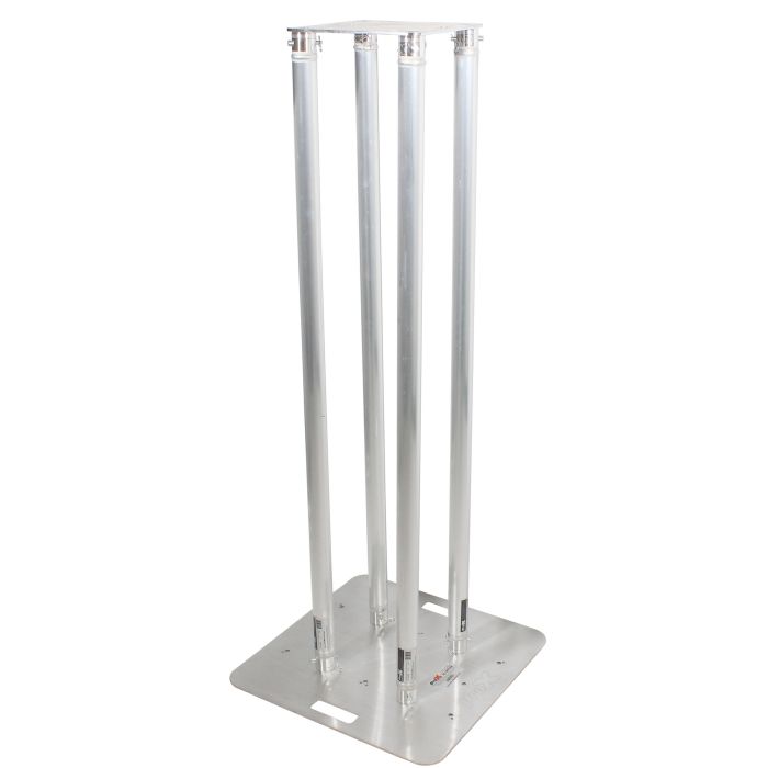 Prox PRXTS4X492TOTEM 4.92ft Totem Package Includes a 12in Top Plate, 24in Base Plate and Four 1.5m F31 Tubes W-White Scrim Cover