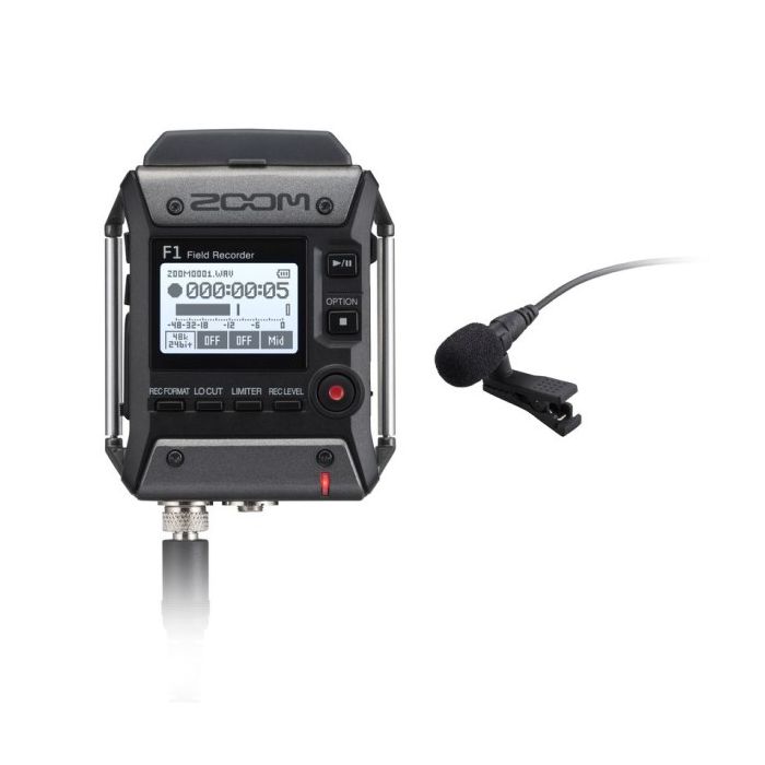 Zoom F1-LP Field Recorder + Lavalier Microphone